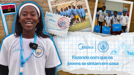 Manchester City e Midea inspiram jovem comunidade a continuar criando espaços seguros em Luanda