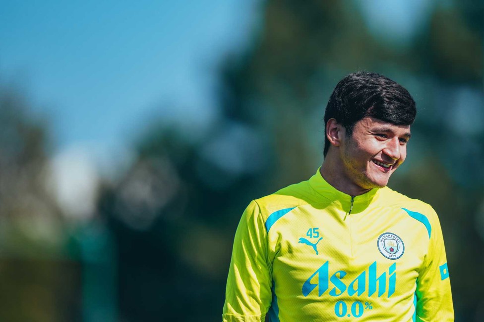 SETTLING IN  : Khusa already enjoying life in Manchester.