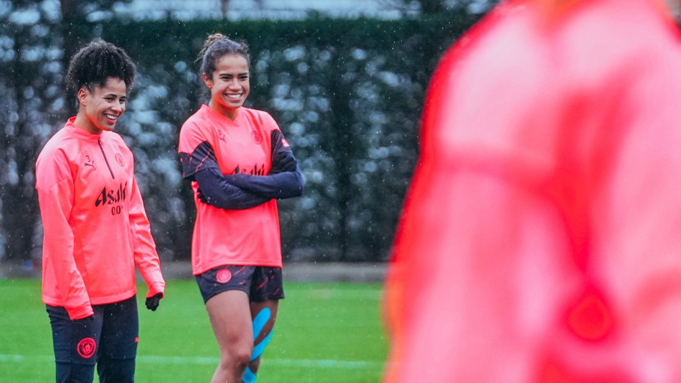 Demi Stokes and Mary Fowler : Laughter in the rain...