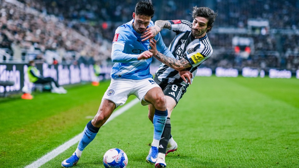 BATTLING HARD: Tijani Reijnders pushing until the end