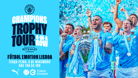 O 4-In-A-Row Trophy Tour do City aterra em Lisboa!
