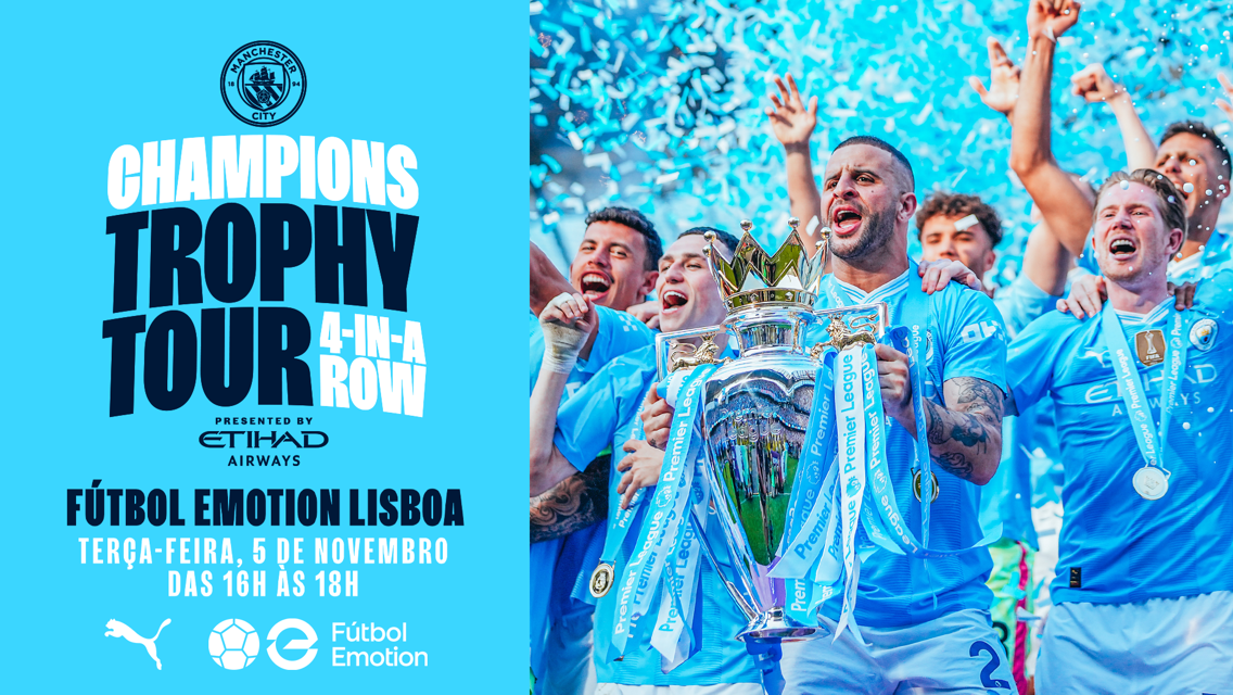 O 4-In-A-Row Trophy Tour do City aterra em Lisboa!