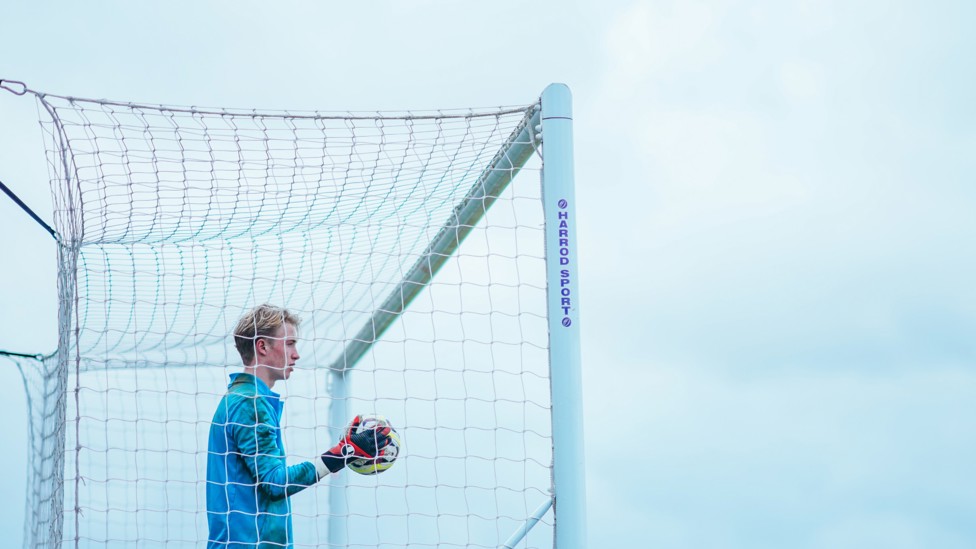 IN THE STICKS : Spike Brits tasked with shot stopping in training.