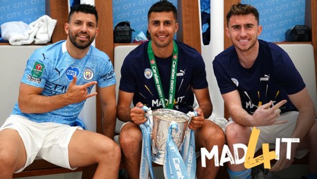 Carabao Cup final: Dressing room celebrations