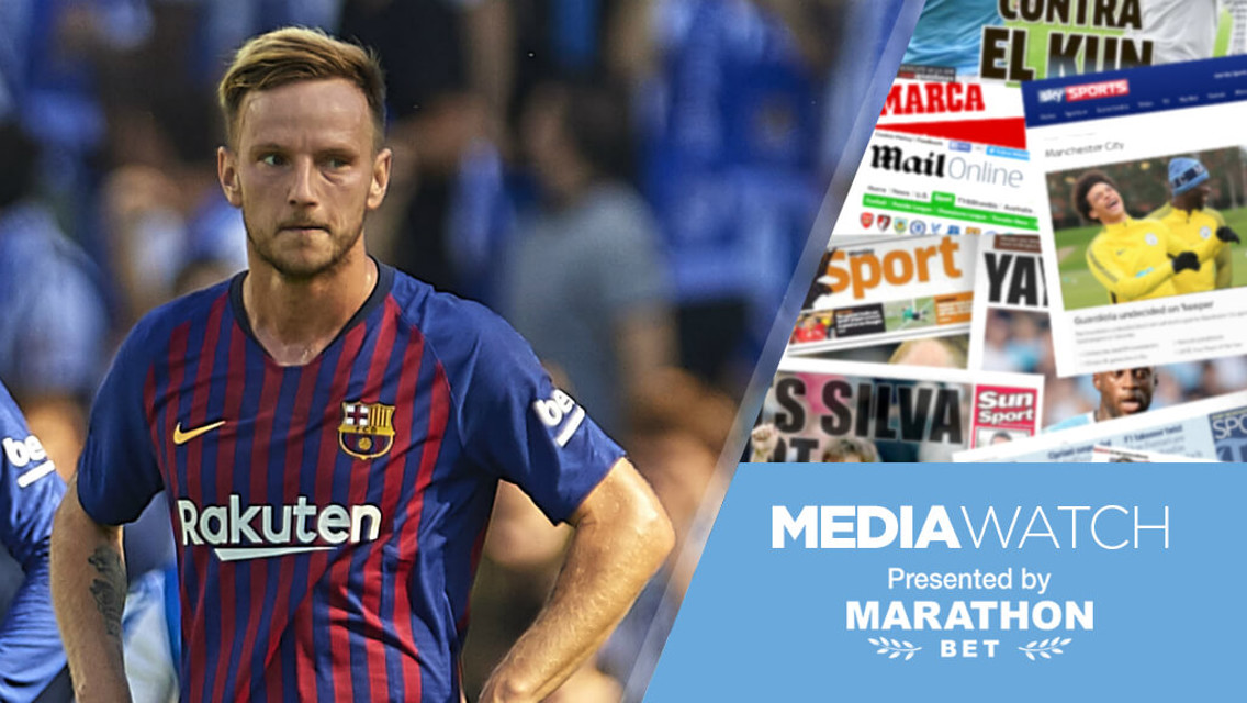 ON THE RADAR?: It's claimed City are monitoring Ivan Rakitic's situation at Barcelona...