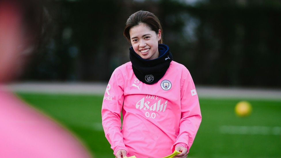 CALM BEFORE THE STORM: Yui Hasegawa takes a brief time out.