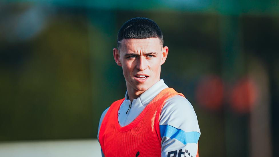 FOCUSED PHIL : Foden has his eyes on the ball