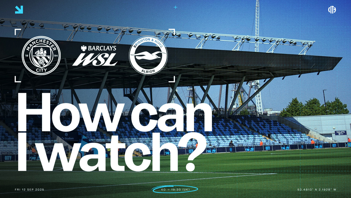 How can I watch City v Brighton around the world?