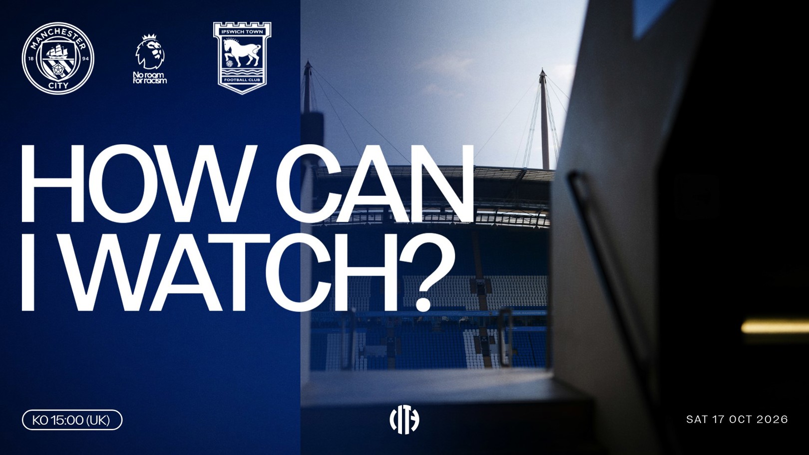 How can I watch City v Ipswich on TV around the globe?