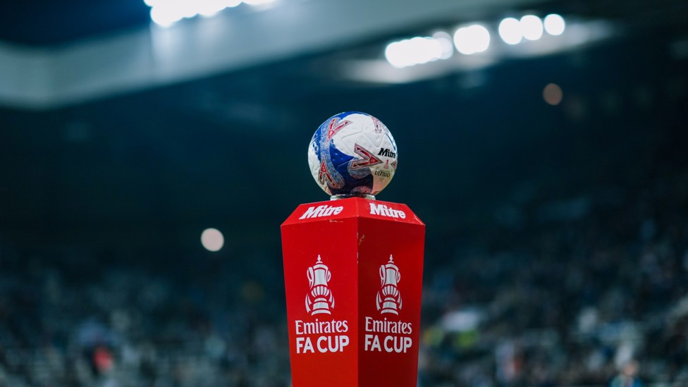 UP FOR THE CUP: The FA Cup ball takes centre stage