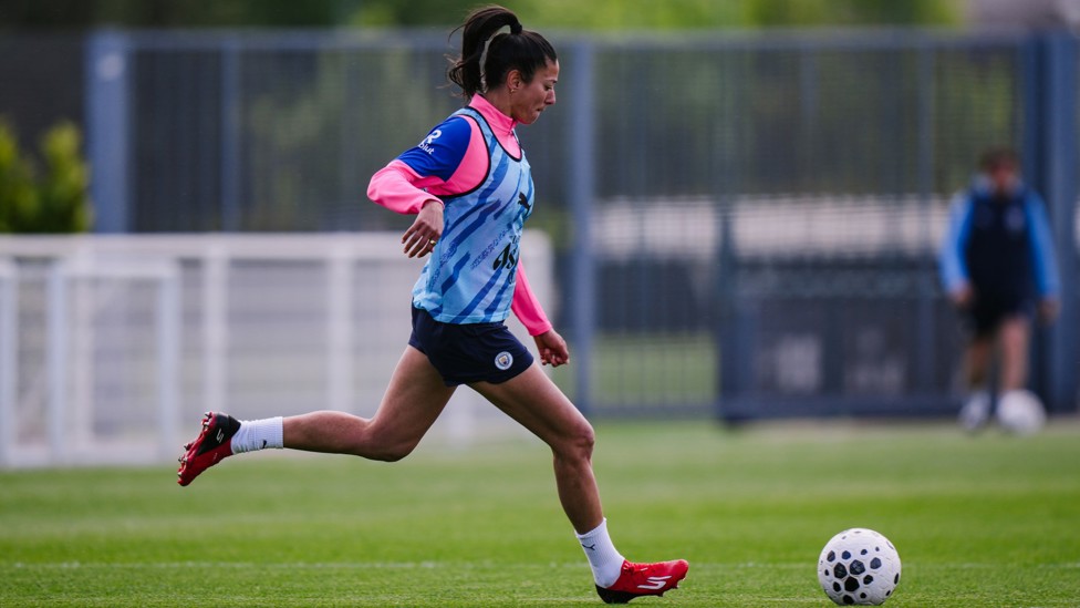 ON THE BALL : Leila Ouahabi in possession