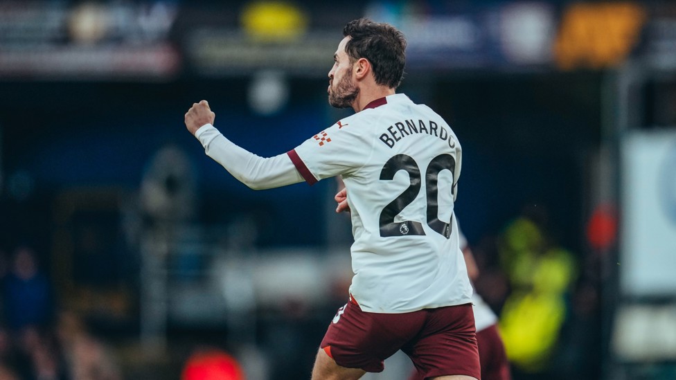 FIST PUMP : Bernardo celebrates.