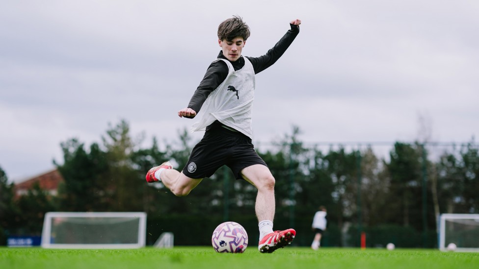 SUPER SAM : Sam Wadsworth goes for goal. 