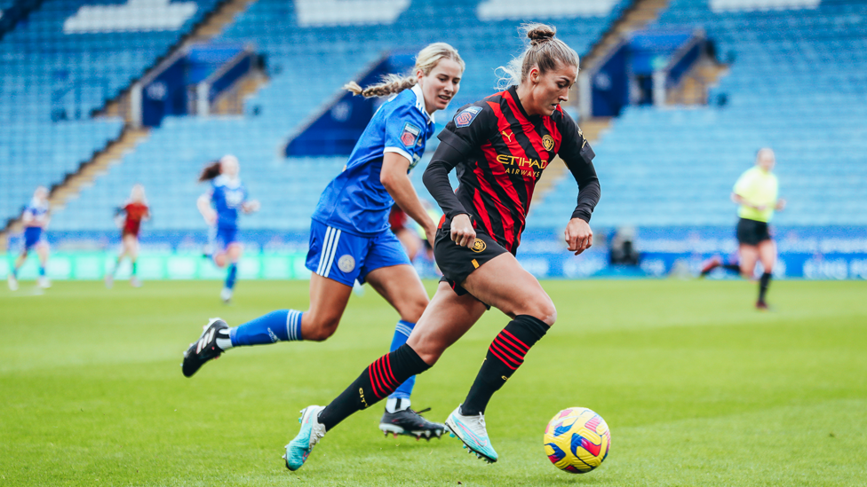 KEEP PUSHING : Filippa Angeldahl on the attack in the first half.