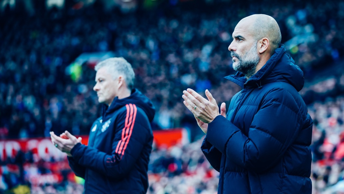 THE BOSS: Guardiola applauds as we remember those who gave their lives for the safety of others.