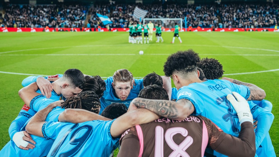 PILGRIMS PROGRESS : The team get ready for an FA Cup tie with Plymouth in March