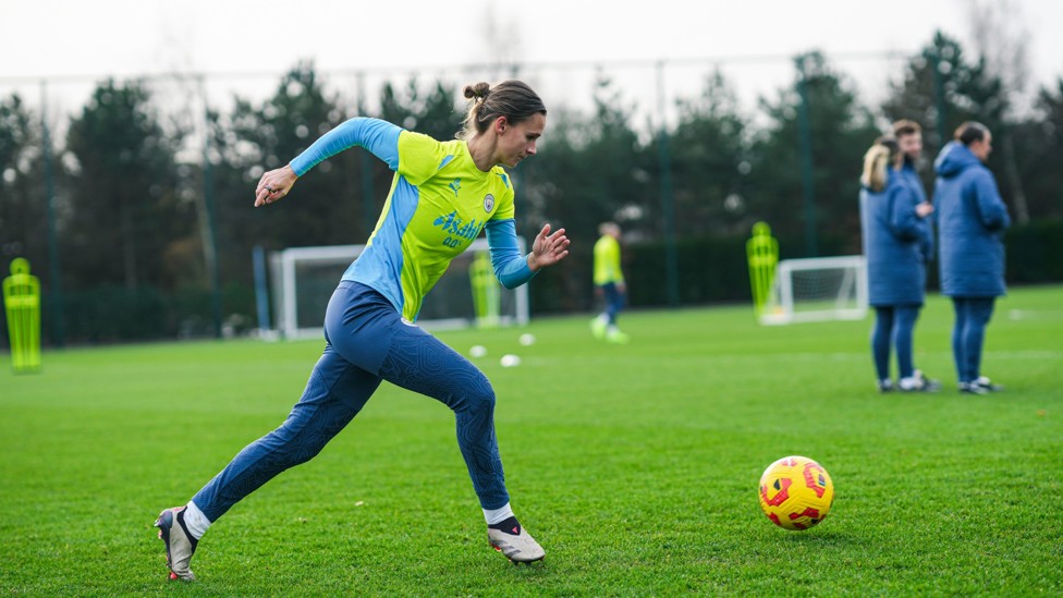 FLYING DUTCHWOMAN  : Kerstin Casparij drives forward. 