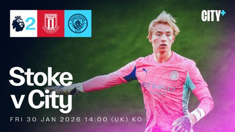 Watch City's Premier League 2 trip to Stoke live on CITY+ 