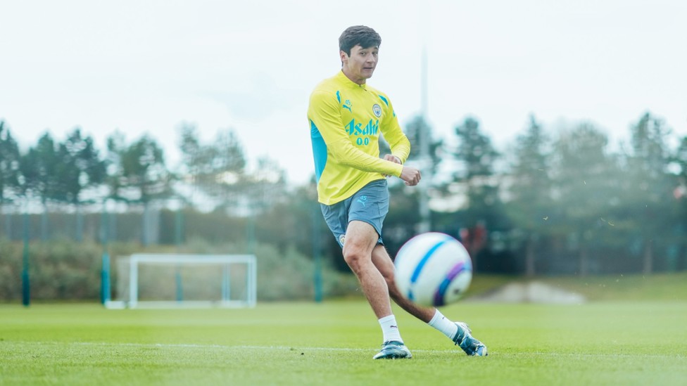 SWEET STRIKE : Abdukodir Khusanov hits at goal