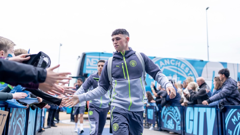 PHIL-ING GOOD : Foden arrives.