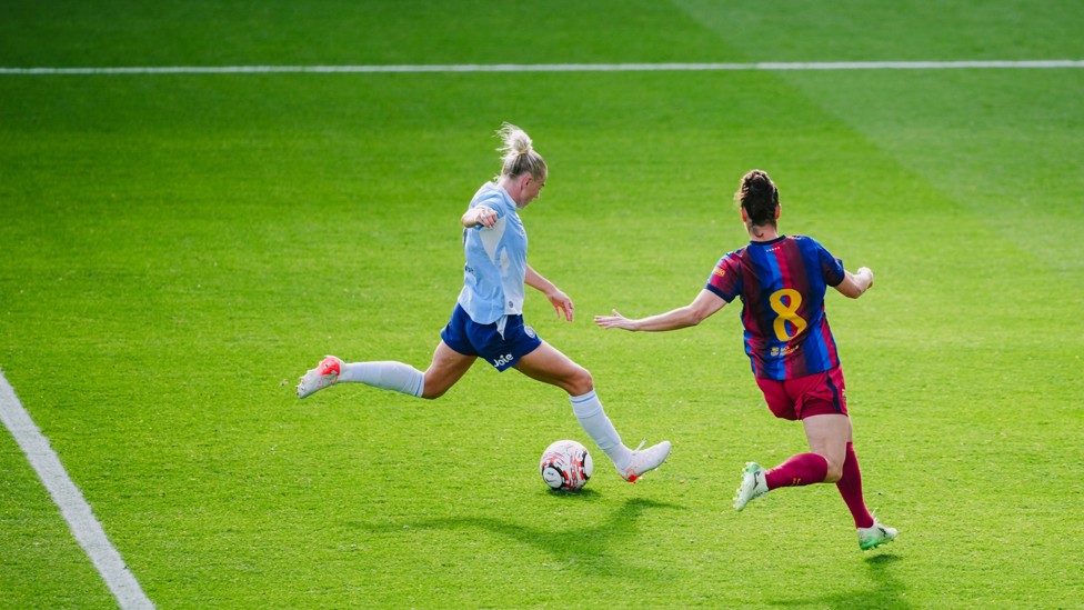 Pulling the trigger : Alex Greenwood prepares to shoot 