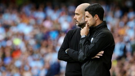 IN TANDEM: Pep Guardiola and Mikel Arteta deep in thought.