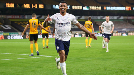 BRAZILIANT! Gabriel Jesus celebrates sealing the deal for City with his injury time strike