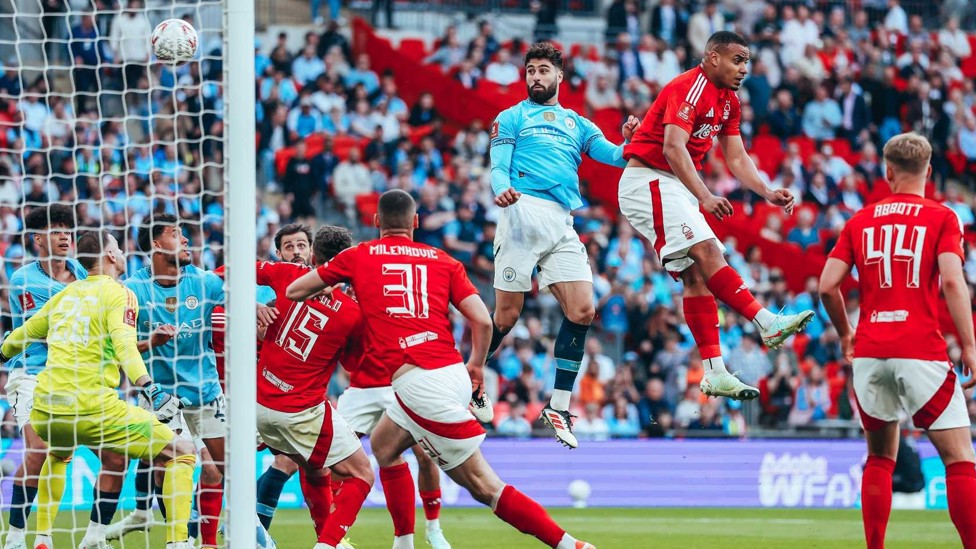 WEMBLEY HIGH : Josko scores the vital second in a 2-0 FA Cup semi-final triumph over Nottingham Forest at the national stadium in April 2025.