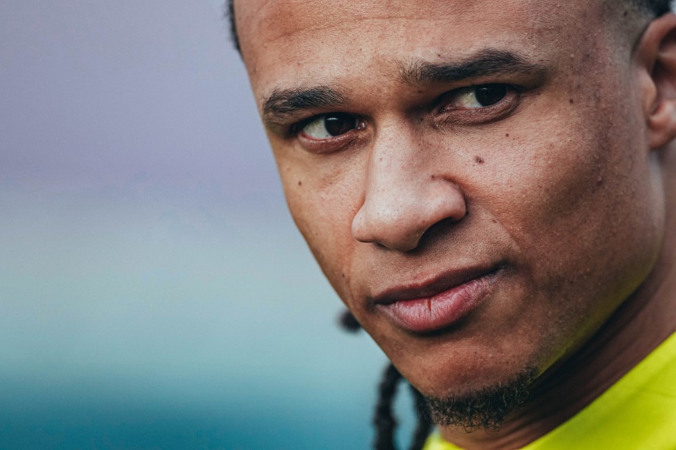 EYES FRONT: Nathan Ake sizes up the options.