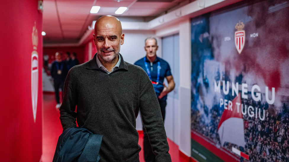 THE BOSS : Strides into the stadium.