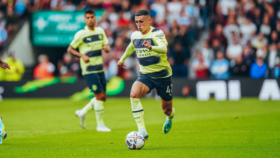 PHIL-ING IT : Foden gets City forward early on.