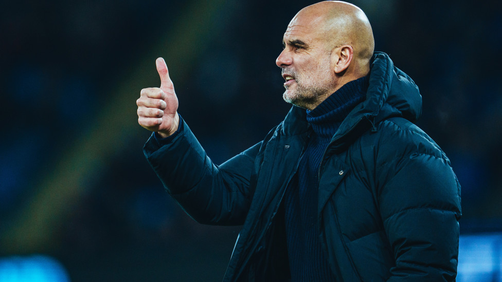 THUMBS UP : The boss likes what he sees.