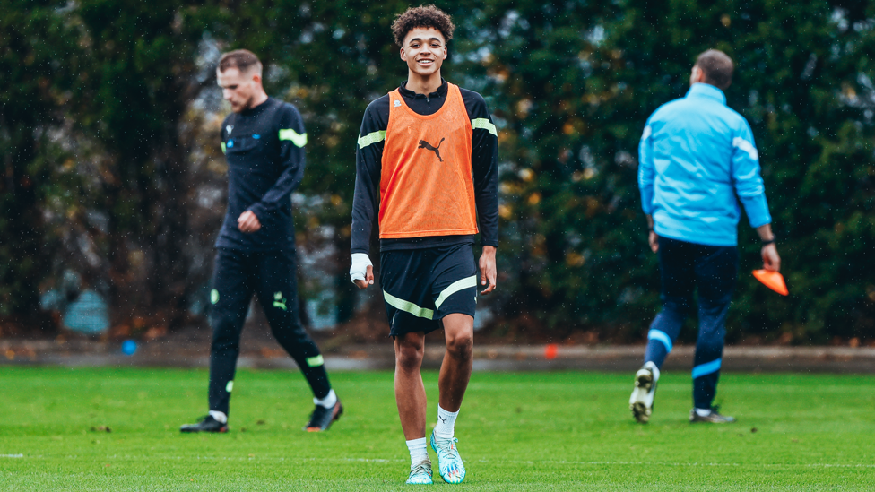 MAX-IMUM ENJOYMENT : Max Alleyne embracing the tricky conditions
