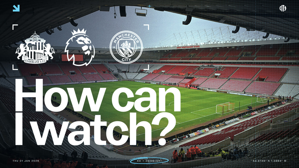 How can I watch Sunderland v City on TV?