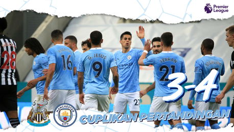 Newcastle 3-4 City: Cuplikan Singkat