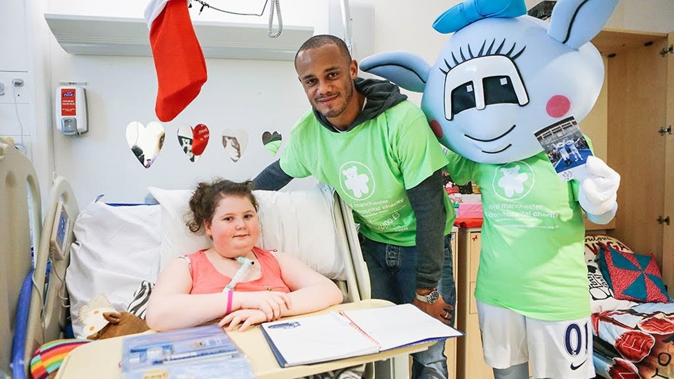 HOSPITAL VISIT : Taking the time to visit some special City fans.