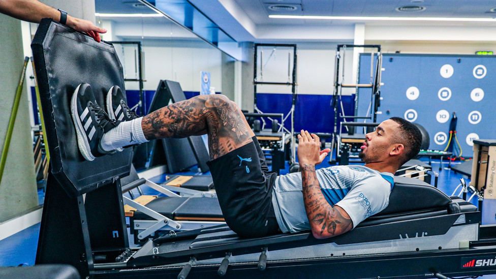 BEST FOOT FORWARD: Gabriel Jesus hard at work 