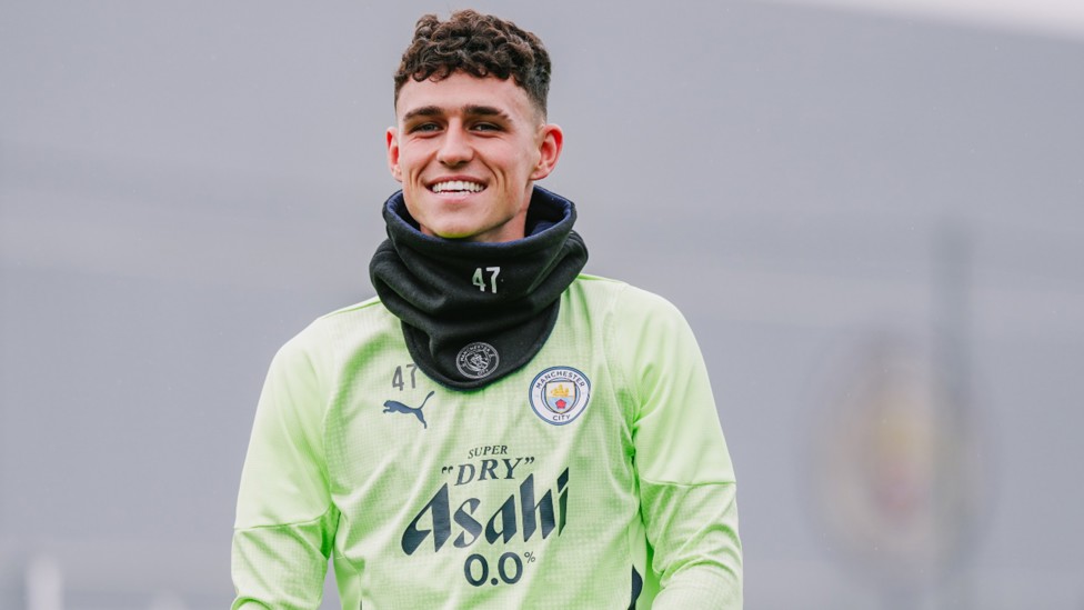 ALL SMILES: Phil Foden's expression summed up the positive mood in camp.