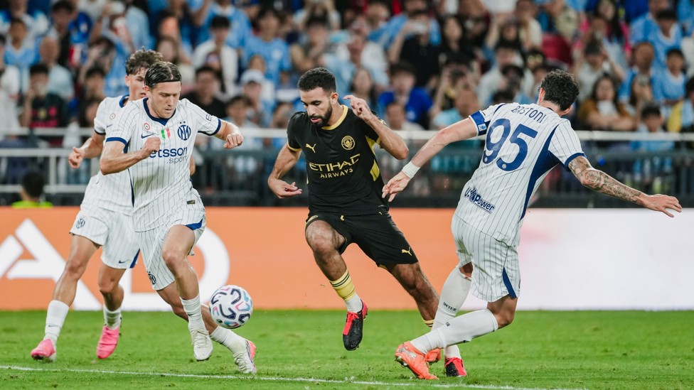 DODGING DEFENDER : Rayan Ait-Nouri gets some vital minutes in the legs. 