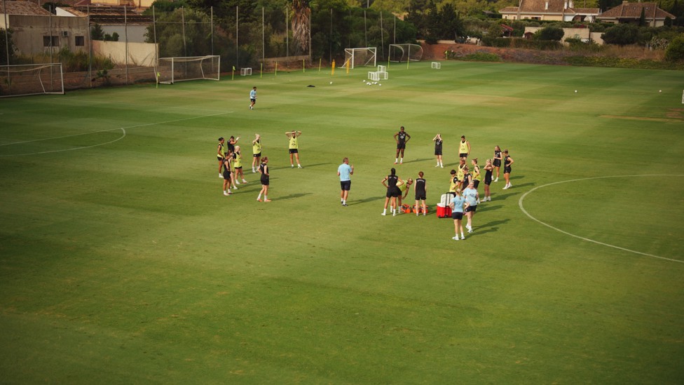 UP ABOVE: our photographer captures the team from a different angle