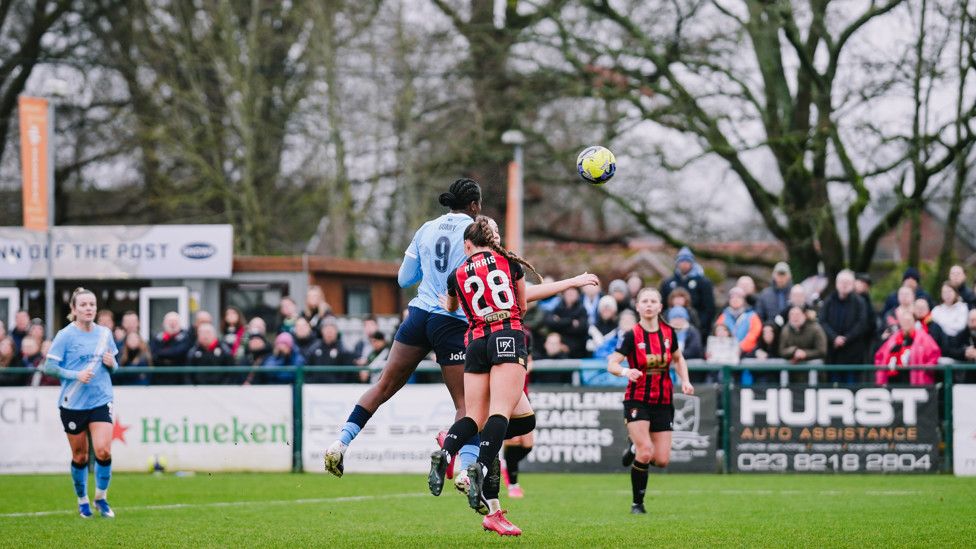 LIFT OFF  : Shaw heads home the game's first goal.