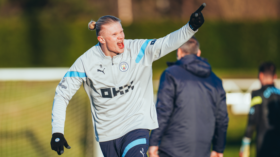 GOAL GETTER : Haaland will be hoping for a repeat of August's performance against Crystal Palace