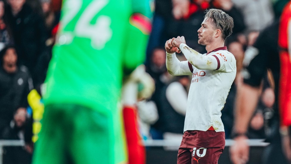 SUPER JACK : Shows his love for the City fans.