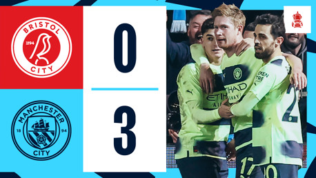 Bristol City 0-3 Manchester City: resumen breve