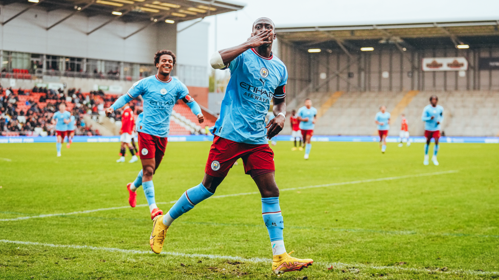 DERBY DEMOLITION : Carlos Borges grabbed a four as City beat Manchester United 6-1 in November