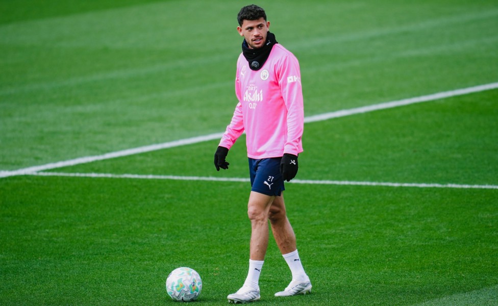 FOCUS TIME: Matheus Nunes prepares for the next task in hand.