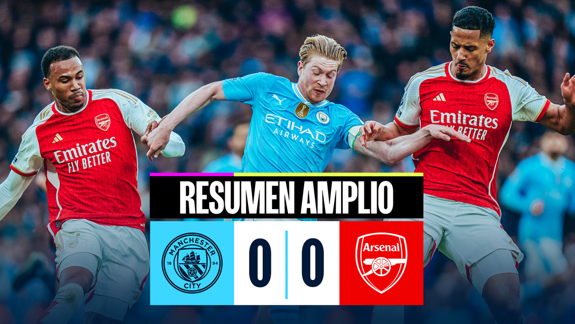City 0-0 Arsenal: resumen amplio