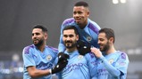 CELEBRATE: Gundogan and co clearly enjoyed the opener from the penalty spot.