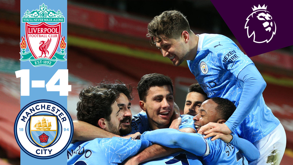 Liverpool 1-4 City: resumen breve