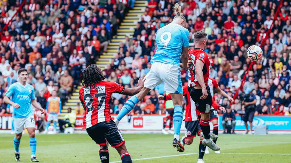 HAALAND HEADER : Rising high to put us ahead!